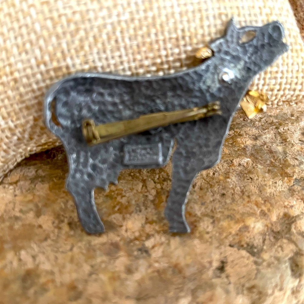 Pewter Mooing COW Pin By Ultra Craft NEW! - Picture 2 of 3